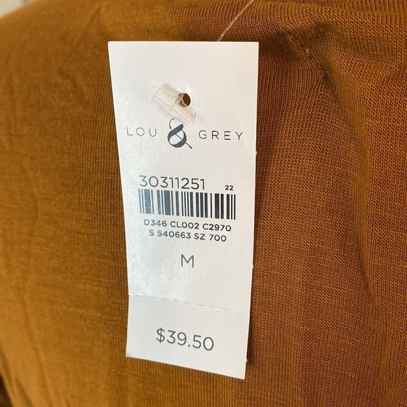 NWT Lou & Grey Brown Long Sleeved Shirt w/ Knot at Bottom Super Soft - Picture 6 of 7